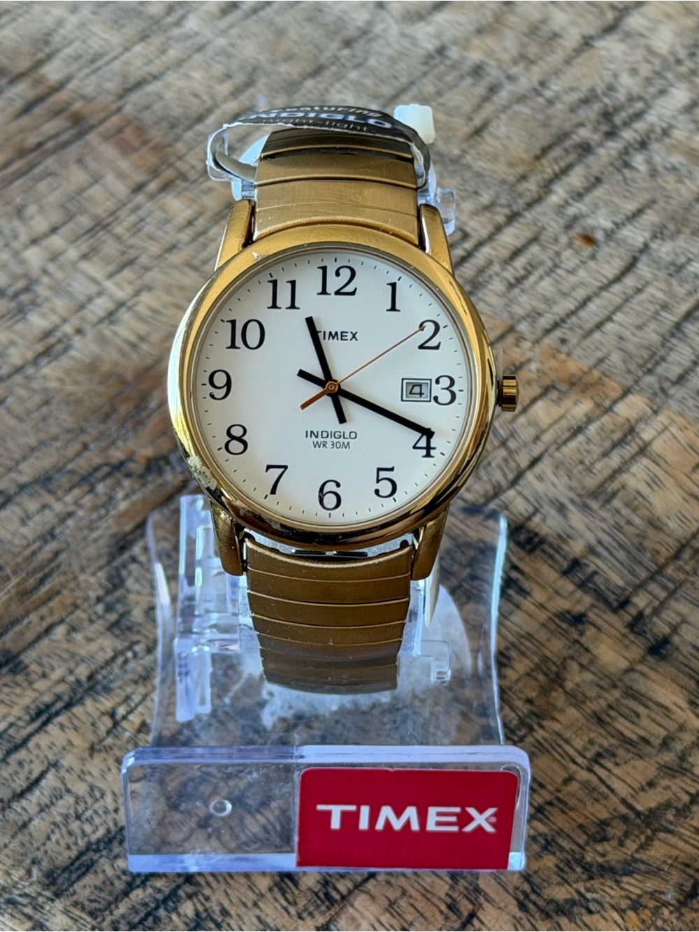 Timex Gold Tone Indiglo Classic Watch w/ Expansion Band - New/Unused w Tags